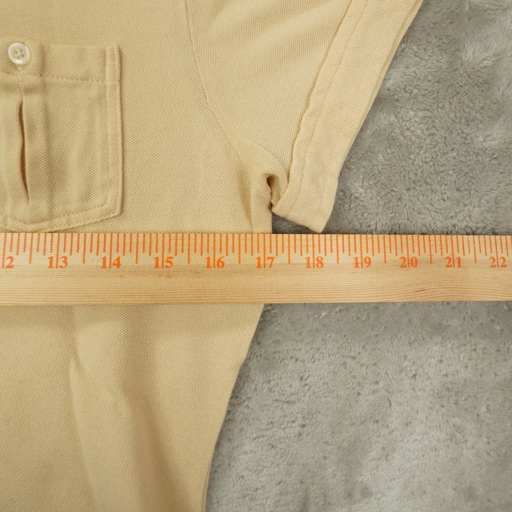 Ralph Lauren Polo Shirt Women's Medium Beige Slim Fit Safari Utility‎